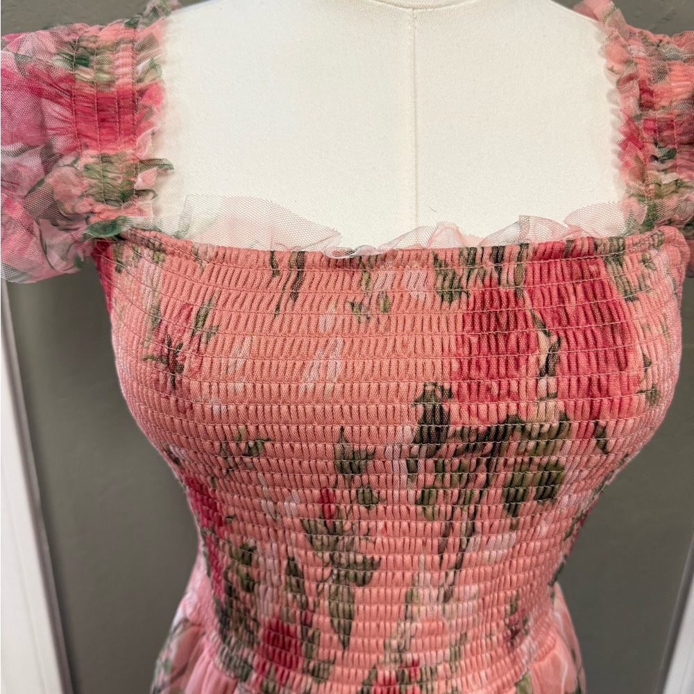 Baltic Born Pink Floral Midi Dress - Picture 2 of 4